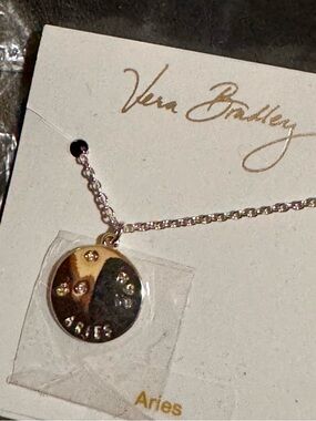 Vera Bradley Aries Zodiac Constellation Necklace (Silver) - NWT